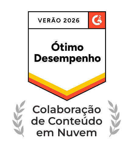 Selo G2 Verão 2026: Ótimo Desempenho em Colaboração de Conteúdo em Nuvem