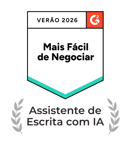 Selo G2 Verão 2026: Mais Fácil de Negociar em Assistente de Escrita com IA