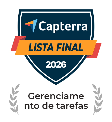 Selo Capterra Lista Final 2026 em Gerenciamento de Tarefas