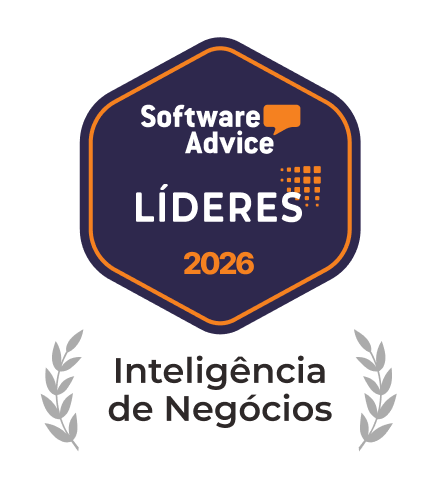 Selo Software Advice Líderes 2026 em Inteligência de Negócios